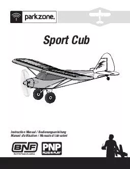 Sport CubInstruction Manual / Bedienungsanleitung Manuel d