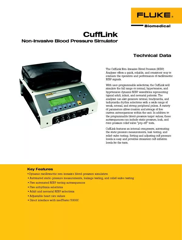 CuffLink Non-Invasive Blood Pressure Simulator