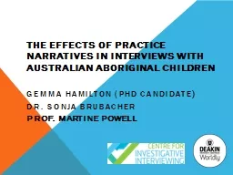 The effects of practice narratives in interviews with Austr