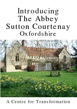 IntroducingThe AbbeySutton CourtenayOxfordshire