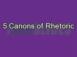 5 Canons of Rhetoric