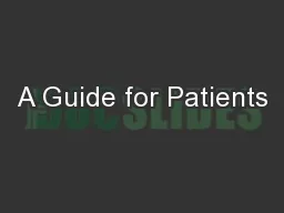 A Guide for Patients