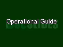 Operational Guide