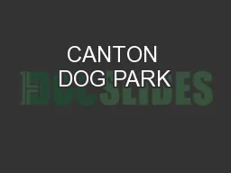 CANTON DOG PARK