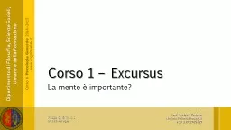 Corso 1 – Excursus
