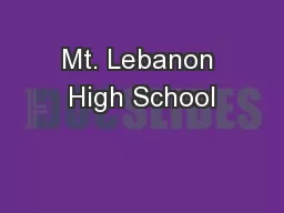 Mt. Lebanon High School