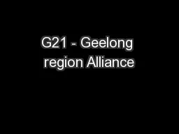 G21 - Geelong region Alliance