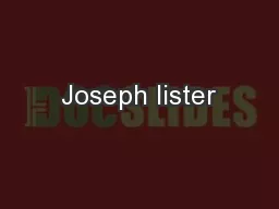 Joseph lister