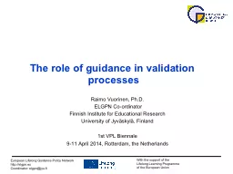 The role of guidance in validation processes