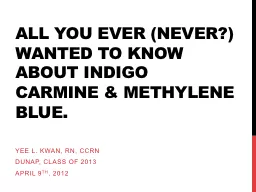 All you ever (never?) wanted to know about indigo carmine &