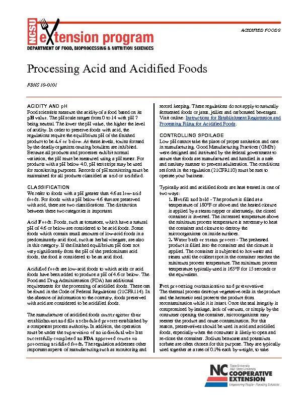 acid foods in a