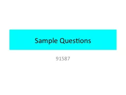 Sample Questions