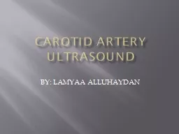 Carotid artery ultrasound