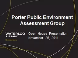 Porter Public Environment Assessment Group