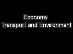 Economy Transport and Environment