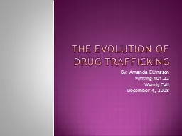 The evolution of Drug trafficking