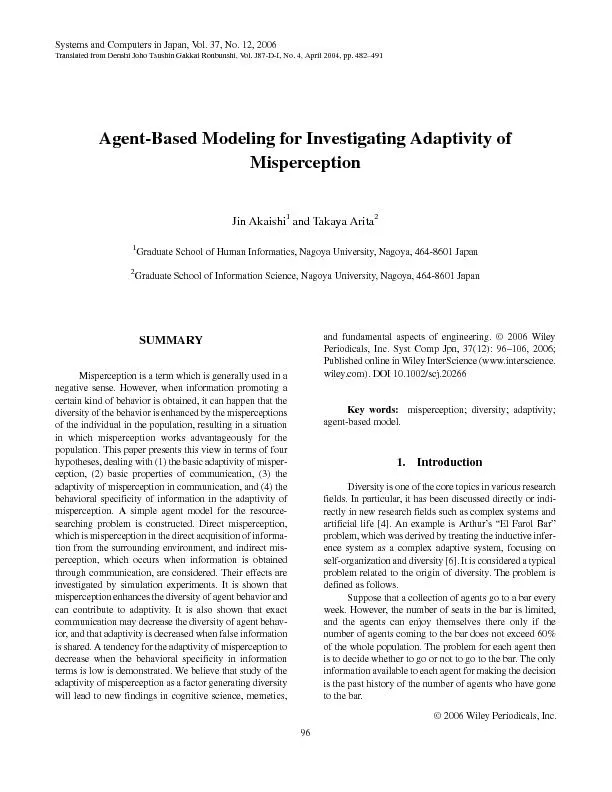 Agent-Based Modeling for Investigating Adaptivity ofMisperceptionJin A
