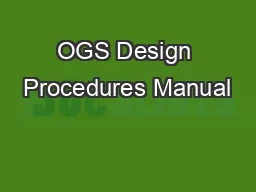 OGS Design Procedures Manual