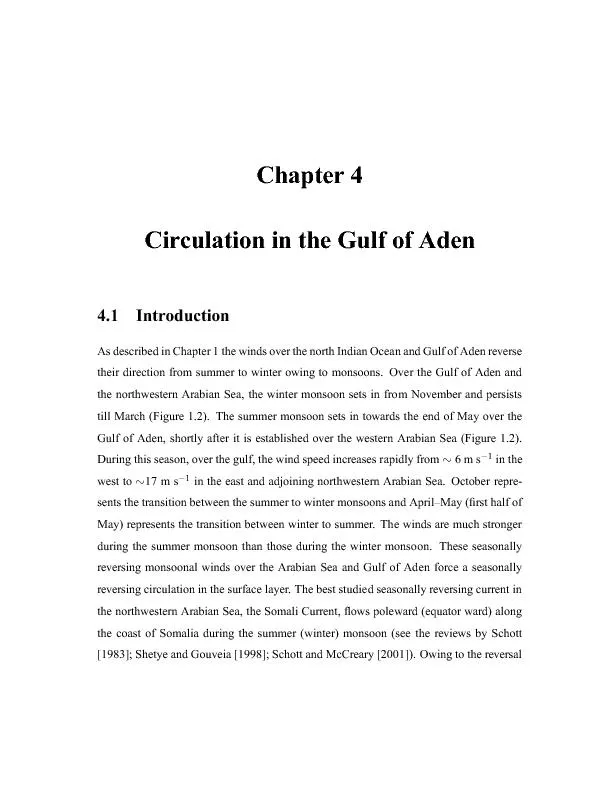 Chapter4CirculationintheGulfofAden4.1IntroductionAsdescribedinChapter1