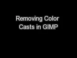 Removing Color Casts in GIMP