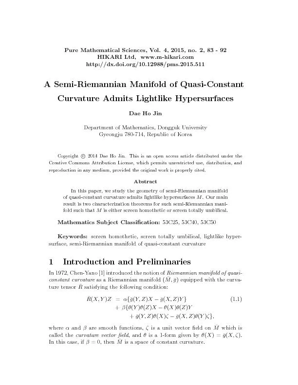 PureMathematicalSciences,Vol.4,2015,no.2,83-92HIKARILtd,www.m-hikari.c