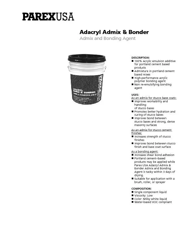 Adacryl Admix & Bonder
