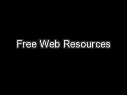 Free Web Resources