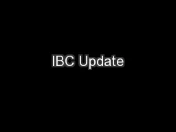 IBC Update