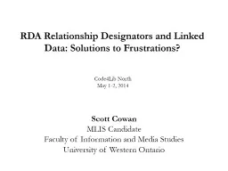 RDA Relationship Designators and Linked Data: Solutions to