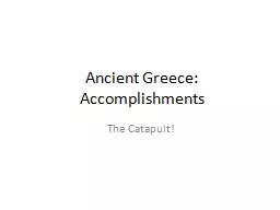 Ancient Greece: Accomplishments