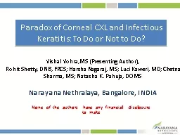Paradox of Corneal CXL and Infectious Keratitis: To Do or