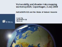 Vulnerability and disaster risks mapping workshop EEA, Cope