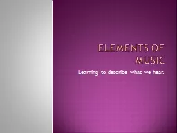 ELEMENTS OF MUSIC