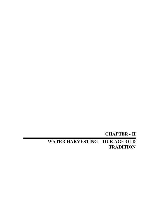 3 CHAPTER - II WATER HARVESTING 
