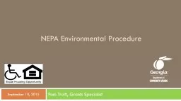 NEPA Environmental Procedure