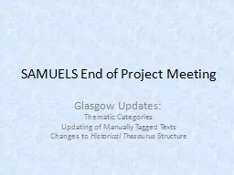 SAMUELS End of Project Meeting