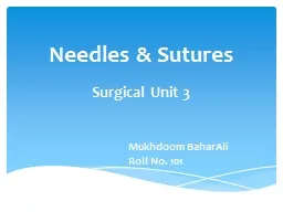 Needles & Sutures