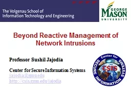 Beyond Reactive Management of Network Intrusions