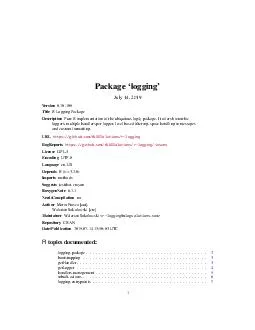 Package logging July   Version