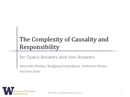 The Complexity of Causality and