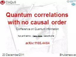 Quantum correlations with no causal order