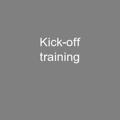 Kick-off training