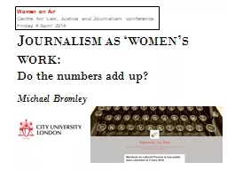 Journalism as ‘women’s work