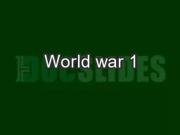 World war 1