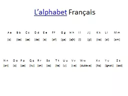 L’alphabet en Français