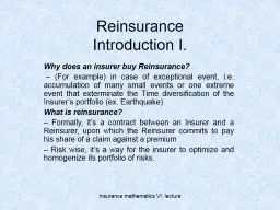 Insurance mathematics V