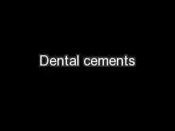 Dental cements