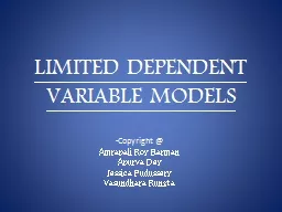 LIMITED DEPENDENT VARIABLE MODELS