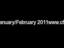 January/February 2011www.cfa