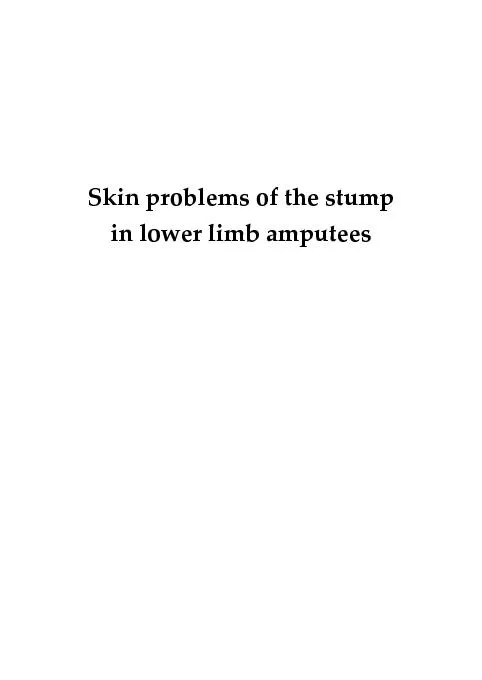 Skin problems of the stump